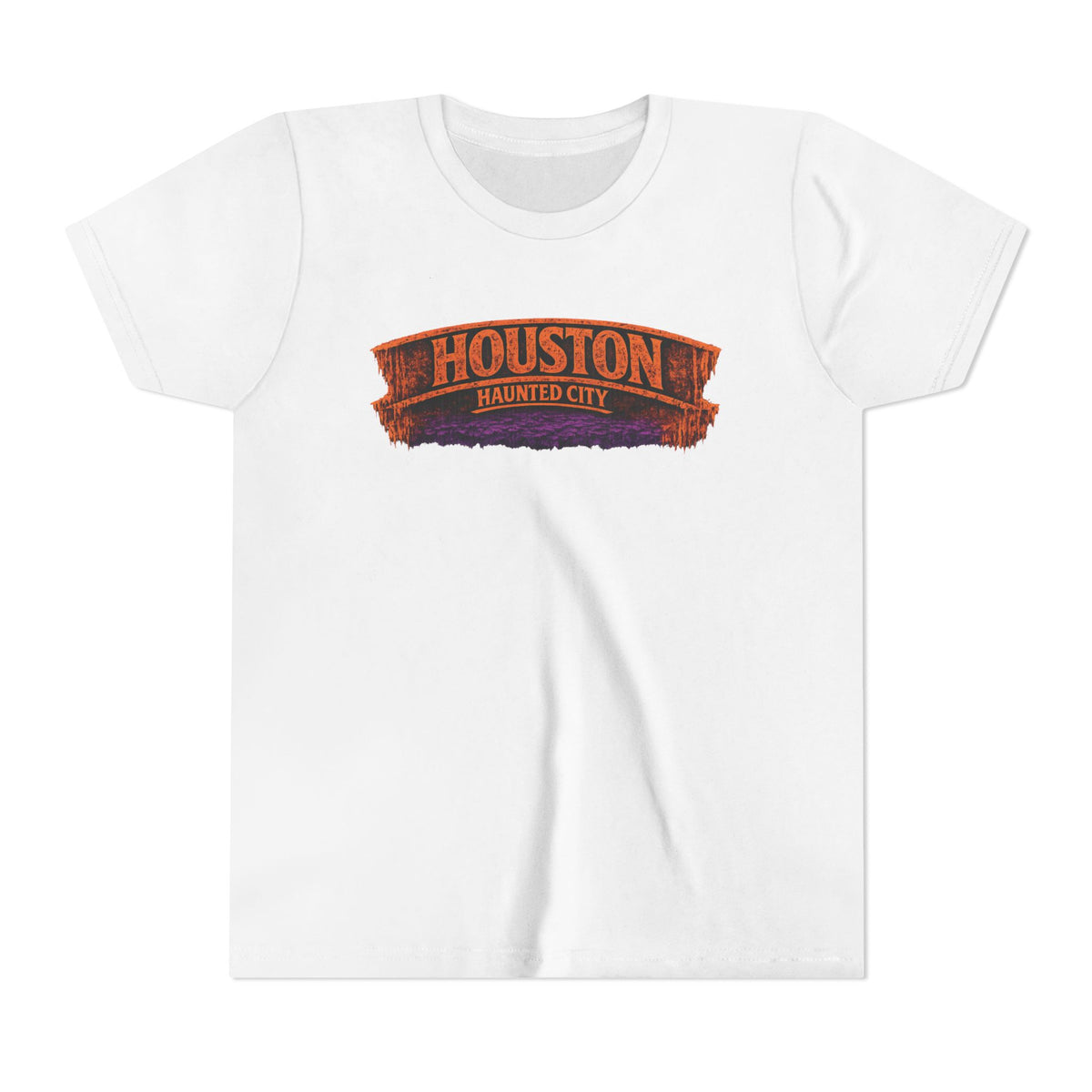 Youth Tee - Houston Haunted City Pumpkin Astronaut Halloween Shirt