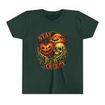 Stay Creepy Youth Tee — Halloween Pumpkin & Skull Kids T-Shirt