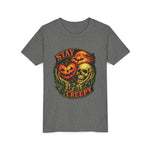 Stay Creepy Youth Tee — Halloween Pumpkin & Skull Kids T-Shirt