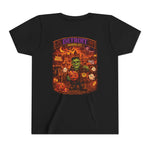 Detroit Haunted City Youth Tee — Halloween Monster Pumpkin Graphic