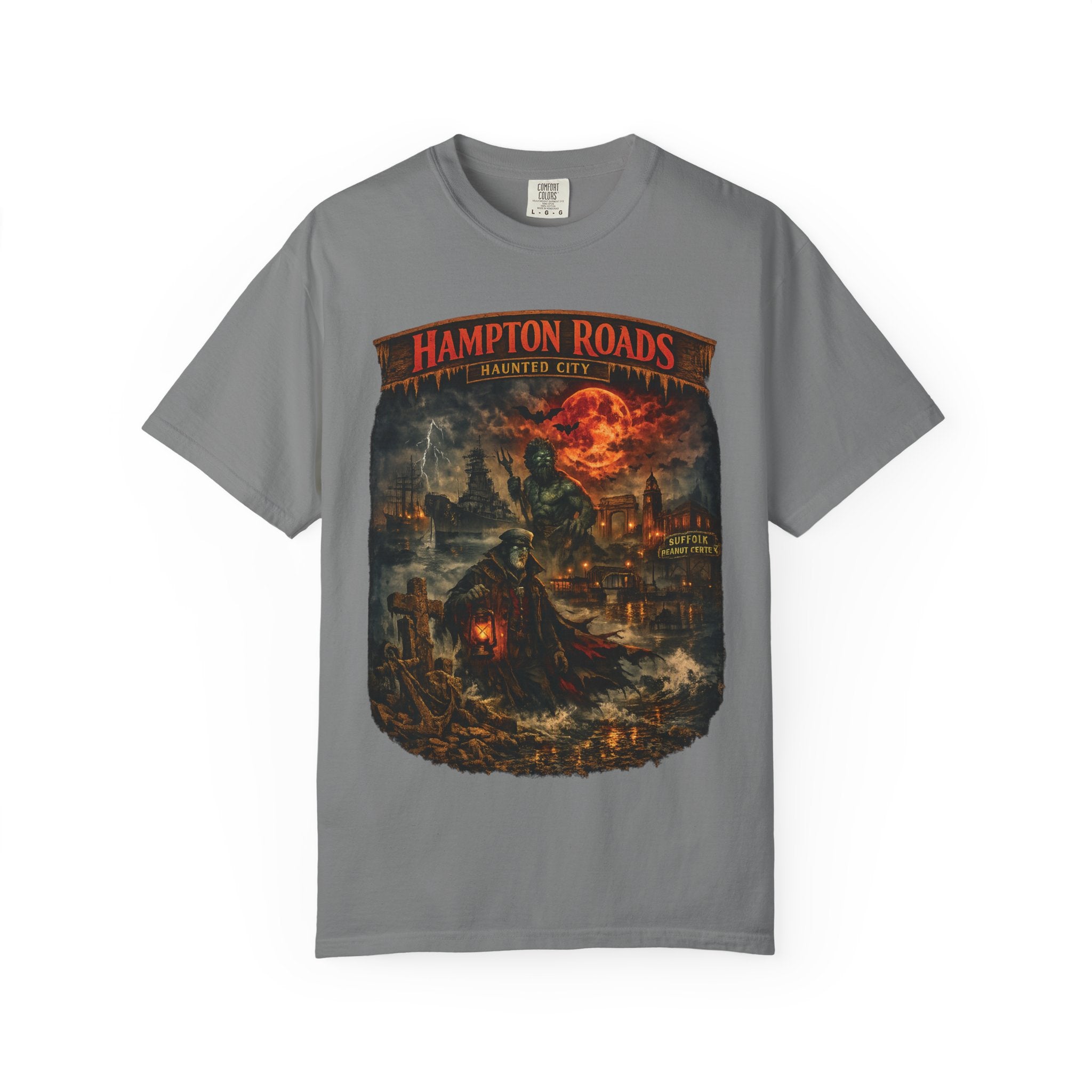 Hampton Roads Haunted City T-Shirt — Spooky Gothic Halloween Tee