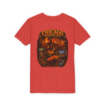 Chicago Haunted City Youth Tee — Halloween Pumpkin Skyline Shirt