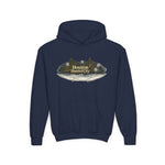 Houston Haunted City Youth Hoodie — Spooky Ghosts Graphic Pullover