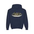 Houston Haunted City Youth Hoodie — Spooky Ghosts Graphic Pullover