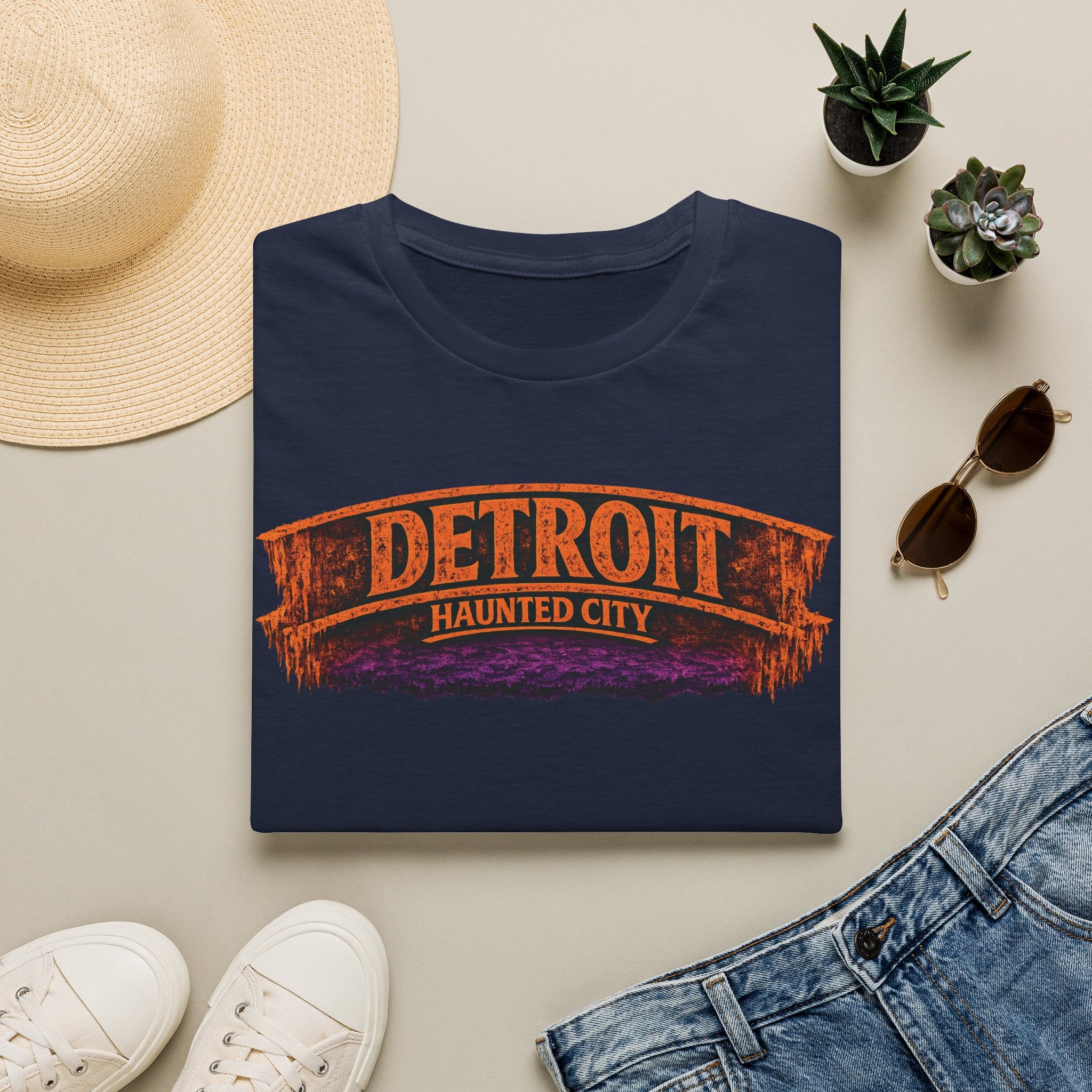 Detroit Haunted City T-Shirt — Retro Spooky City Tee