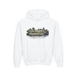 Los Angeles Haunted City Youth Hoodie — Spooky Cityscape Pullover