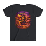 Youth Tee - New Orleans Haunted City Witch Design