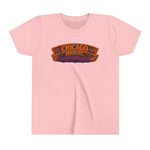 Chicago Haunted City Youth Tee — Halloween Pumpkin Skyline Shirt