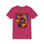 Jacksonville Haunted City Youth Tee — Halloween Smiling Mask Character