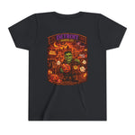 Detroit Haunted City Youth Tee — Halloween Monster Pumpkin Graphic