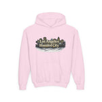 Los Angeles Haunted City Youth Hoodie — Spooky Cityscape Pullover