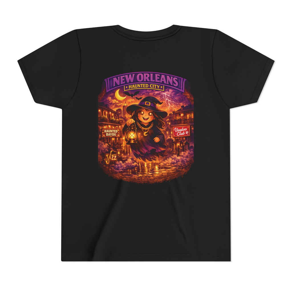 Youth Tee - New Orleans Haunted City Witch Design