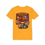 Youth Tee - Houston Haunted City Pumpkin Astronaut Halloween Shirt