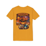 Youth Tee - Houston Haunted City Pumpkin Astronaut Halloween Shirt