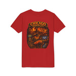Chicago Haunted City Youth Tee — Halloween Pumpkin Skyline Shirt