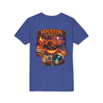 Youth Tee - Houston Haunted City Pumpkin Astronaut Halloween Shirt