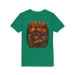 Chicago Haunted City Youth Tee — Halloween Pumpkin Skyline Shirt