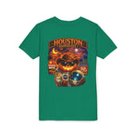 Youth Tee - Houston Haunted City Pumpkin Astronaut Halloween Shirt