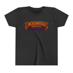 Jacksonville Haunted City Youth Tee — Halloween Smiling Mask Character