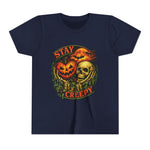 Stay Creepy Youth Tee — Halloween Pumpkin & Skull Kids T-Shirt