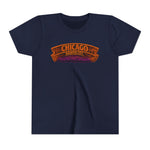 Chicago Haunted City Youth Tee — Halloween Pumpkin Skyline Shirt
