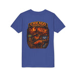 Chicago Haunted City Youth Tee — Halloween Pumpkin Skyline Shirt