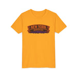 New York Haunted City Youth Tee — Halloween Pumpkin Jack-O'-Lantern Shirt