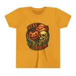 Stay Creepy Youth Tee — Halloween Pumpkin & Skull Kids T-Shirt