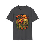 Stay Creepy Halloween T-Shirt — Vintage Pumpkin & Skull Spooky Tee