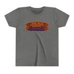 Chicago Haunted City Youth Tee — Halloween Pumpkin Skyline Shirt