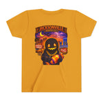 Jacksonville Haunted City Youth Tee — Halloween Smiling Mask Character