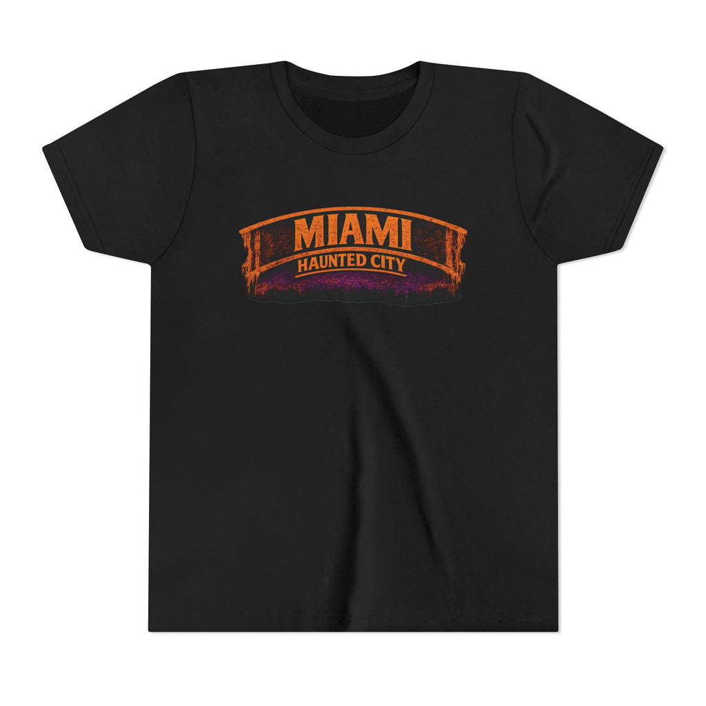 Miami Haunted City Youth Tee – Pumpkin Jack-O'-Lantern Halloween Shirt