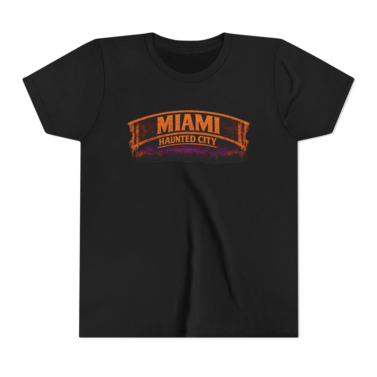Miami Haunted City Youth Tee – Pumpkin Jack-O'-Lantern Halloween Shirt