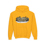 Los Angeles Haunted City Youth Hoodie — Spooky Cityscape Pullover