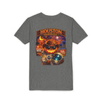 Youth Tee - Houston Haunted City Pumpkin Astronaut Halloween Shirt