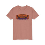 New York Haunted City Youth Tee — Halloween Pumpkin Jack-O'-Lantern Shirt