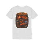 Chicago Haunted City Youth Tee — Halloween Pumpkin Skyline Shirt