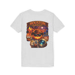 Youth Tee - Houston Haunted City Pumpkin Astronaut Halloween Shirt