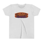 Chicago Haunted City Youth Tee — Halloween Pumpkin Skyline Shirt