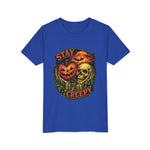 Stay Creepy Youth Tee — Halloween Pumpkin & Skull Kids T-Shirt