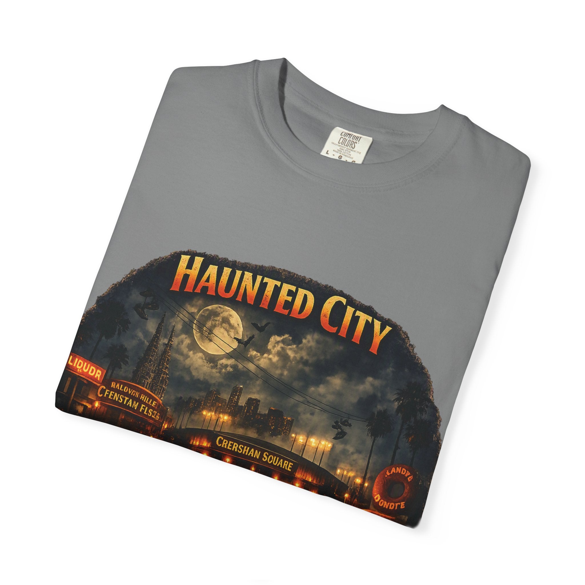 Haunted City Crenshaw T-Shirt — Vintage Halloween Carnival Graphic Tee