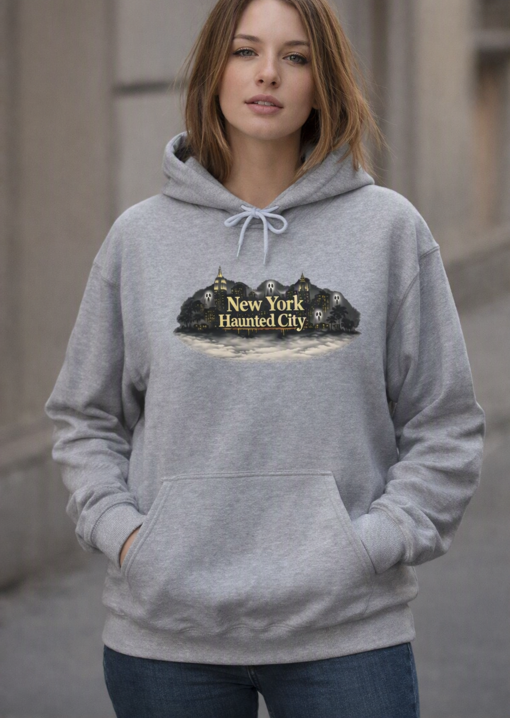 New York Haunted City Hoodie – Vintage Haunted NYC Pullover